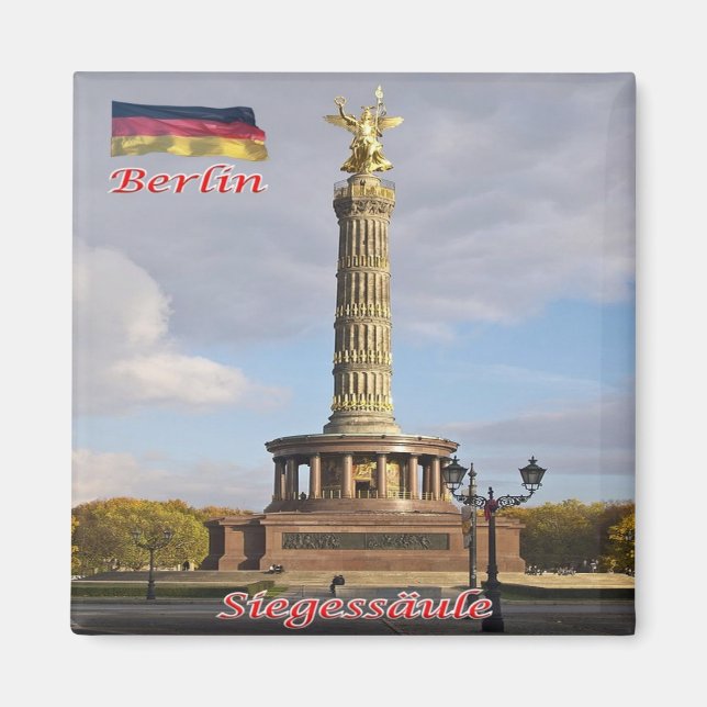 Íman zDE049 BERLIN Berliner Victory Column Alemanha - (Frente)