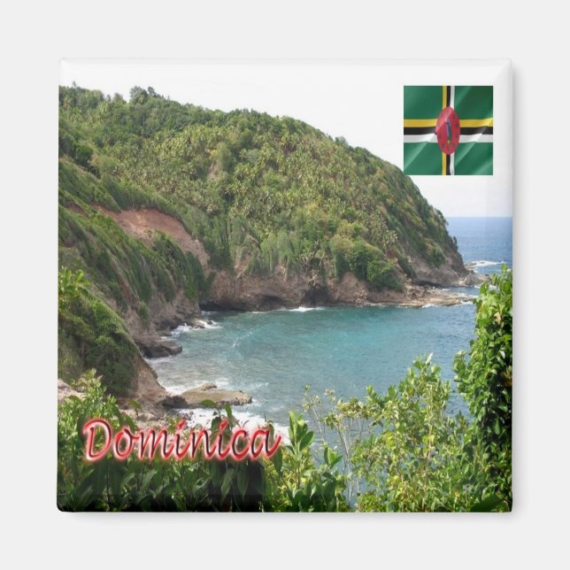 Íman zDM009 DOMINICA, Panorama, América, Fridge (Frente)