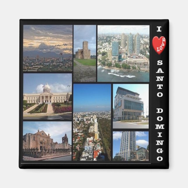 Íman ZDO010 SANTO DOMINGO I Love, Fridge (Frente)