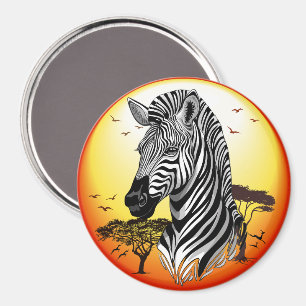 Íman Zebra African Savanna Wild Animal