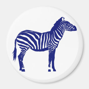 Íman Zebra - Azul de cobalto escuro e branco