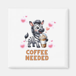 Íman Zebra Café Necessário Adesivo T