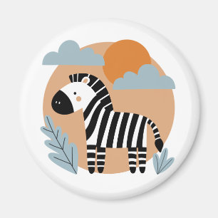 Íman Zebra Caprichosa com Influência Escandinava