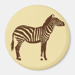 Íman Zebra - castanho chocolate e camelo Tan