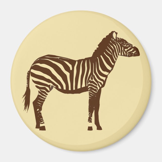 Íman Zebra - Castanho-chocolate e castanho-camelo (Frente)