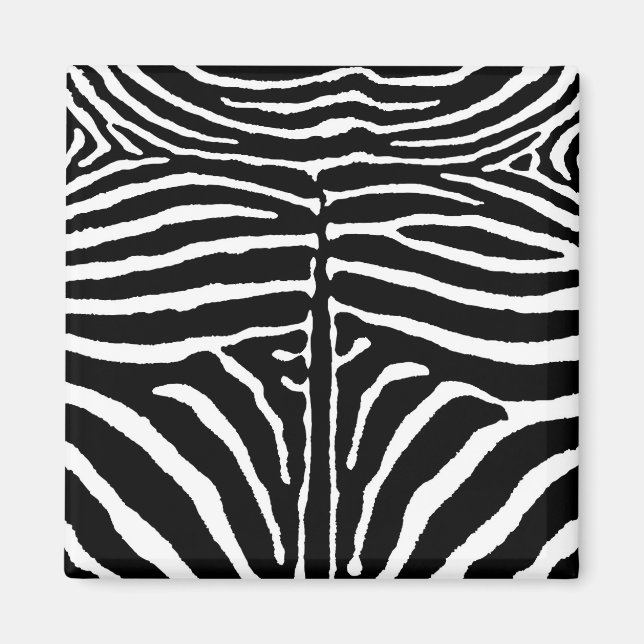 Íman Zebra em Preto e Branco (Frente)