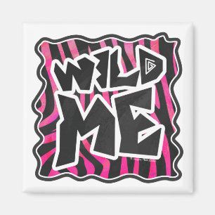 Íman Zebra Preta e Rosa Quente