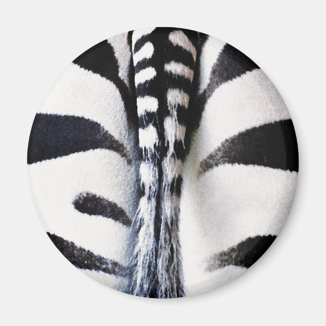 Íman Zebra Tail Black & White (Frente)