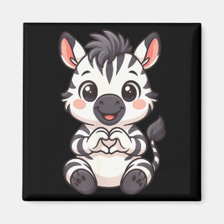 Íman Zebra with heart women girls kids heart cute zebra