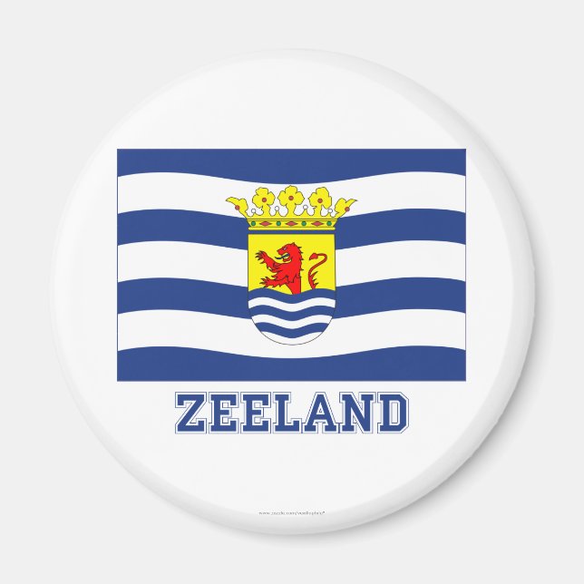 Íman Zeeland Flag com nome (Frente)