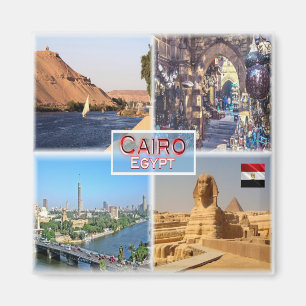 Íman zEG056 CAIRO, Egito, Mosaico, África, geladeira