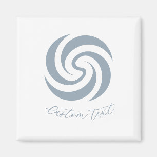 Íman Zen Espiral Vintage Mineral Azul com Texto Persona