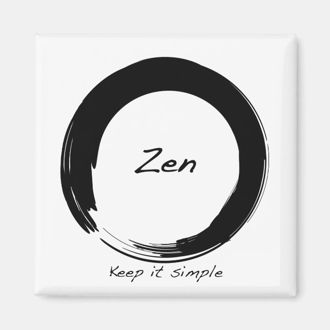 Íman Zen: Mantenha simples (Frente)