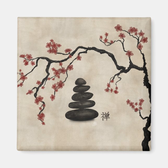 Íman Zen Stones Sakura Tree (Frente)