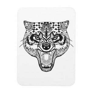 Íman Zentangle inspirou o lobo