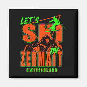 Íman Zermatt Lets Ski Esqui Alpino Alpes Suíços Suíça