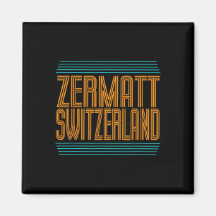 Íman Zermatt Suíça Esqui Alpino Retro Alpes Suíços