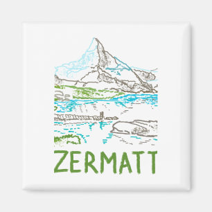 Íman Zermatt Suíça Lembrança Presente Para Turistas Sti