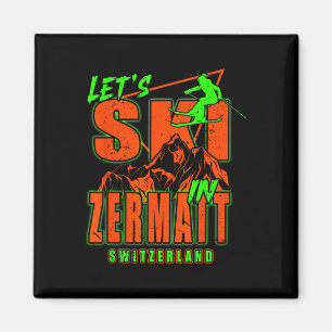 Íman Zermatt Vamos Esquiar Esqui Alpino Alpes Suíços Su