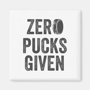 Íman Zero Pucks Dado Sarcástico Adulto Hockey Masculino
