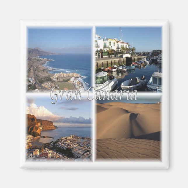 Íman zES005 GRAN CANARIA, Canárias, Espanha, frigorífic (Frente)