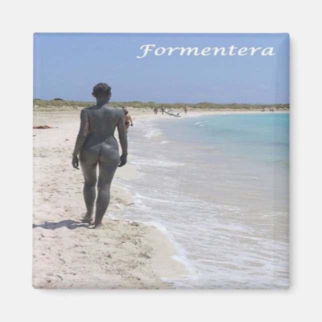 Íman zES066 FORMENTERA BEACH Balearic Espanha, frigoríf (Frente)