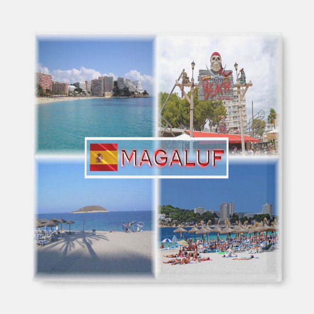 Íman zES111 MALLORCA, Megaluf Beach Sea view, Fridge (Frente)