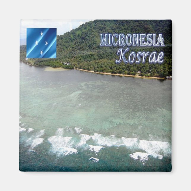 Íman zFM005 KOSRAE, Micronésia, Oceânia, frigorífico (Frente)