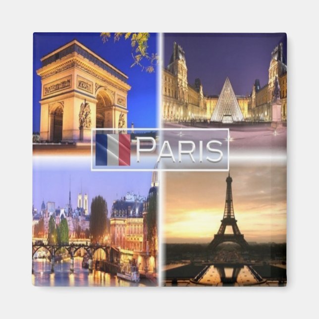 Íman zFR018 PARIS By Night, Fridge (Frente)