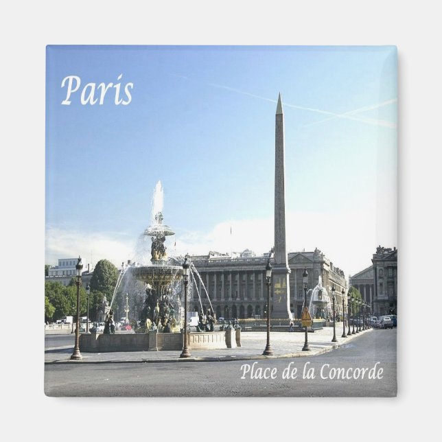 Íman zFR050 PARIS, Place de la Concorde, Fridge (Frente)