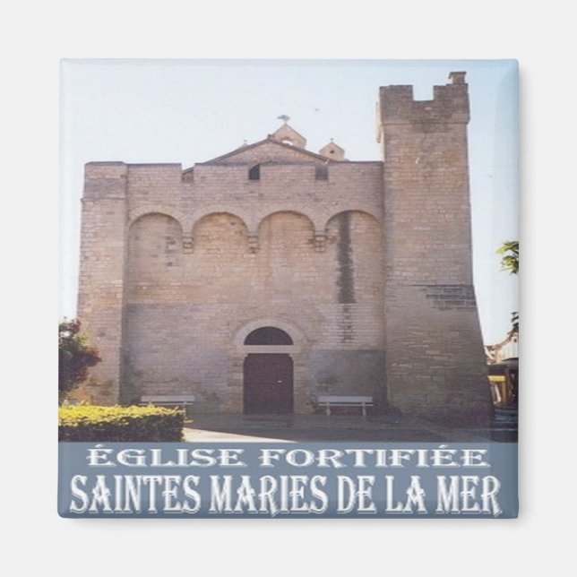 Íman zFR074 SAINTES-MARIES-DE-LA-MER, Riviera francesa, (Frente)