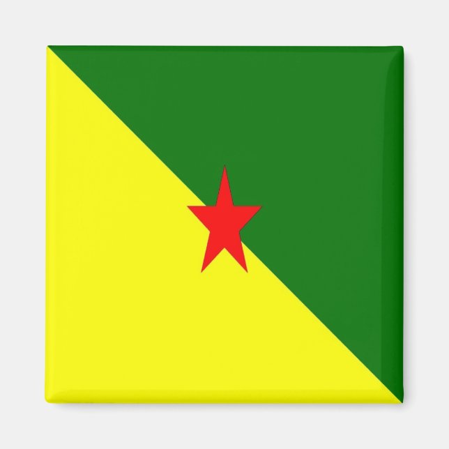 Íman zGF001 FRANCÊS GUYANA, FLAG, América, Fridge (Frente)
