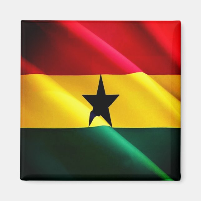 Íman zGH002 GHANA, Sinalizador de onda, África, geladei (Frente)