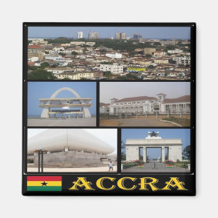 Íman zGH004 ACCRA, Mosaico, Gana, África, frigorífico