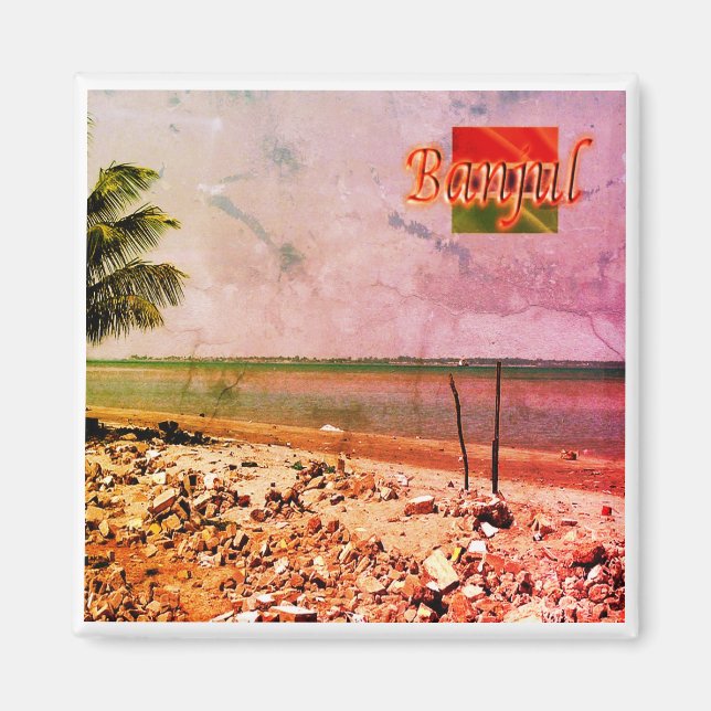 Íman zGM006 BANJUL, Gâmbia, África, geladeira (Frente)