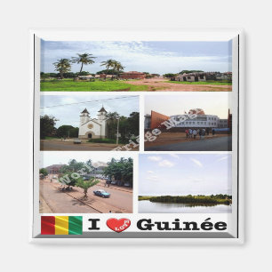 Íman zGN010 GUINÉ I Love, Mosaic, Africa, Fridge
