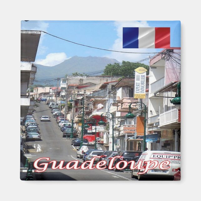 Íman zGP006 GUADELOUPE, Basse-Terre, América, Fridge (Frente)