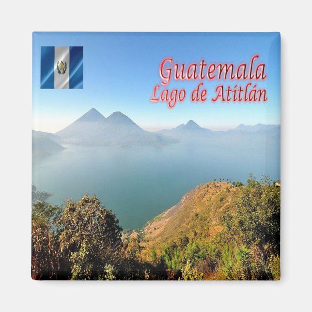 Íman zGT019 GUATEMALA, Lago Atitlan, América, frigorífi (Frente)