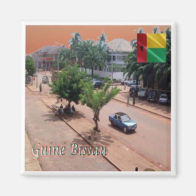 Íman zGW003 BISSAU, Guiné-Bissau, Centro da Cidade, Cor (Frente)