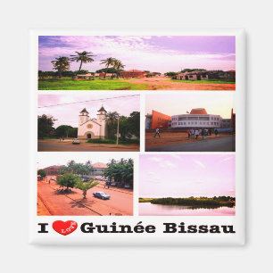 Íman zGW008 GUINÉ BISSAU I Love, Mosaic, Africa, Fridge