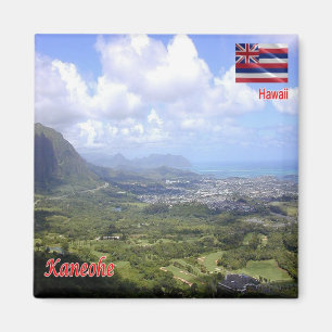 Íman zHI007 KANEOHE, HAWAII, Panorama, Oceânia, frigorí