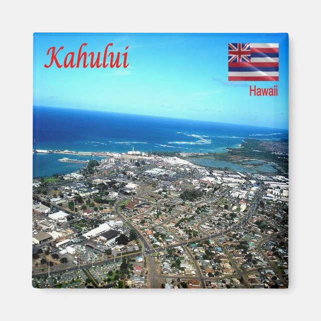 Íman zHI009 KAHULUI, HAWAII, Panorama, Oceânia, frigorí (Frente)