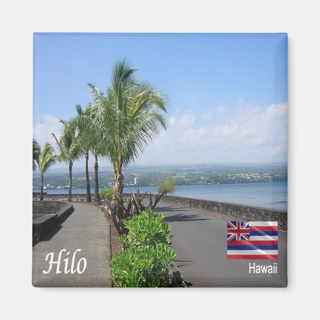 Íman zHI012 HILO, HAWAII, Panorama, Oceânia, frigorífic (Frente)