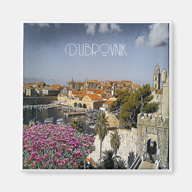 Íman zHR019 DUBROVNIK, Croácia, Fridge (Frente)