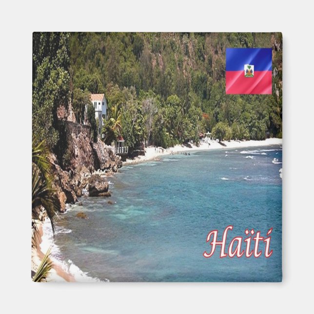 Íman zHT008 HAITI, Cormier Plage, América, Fridge (Frente)