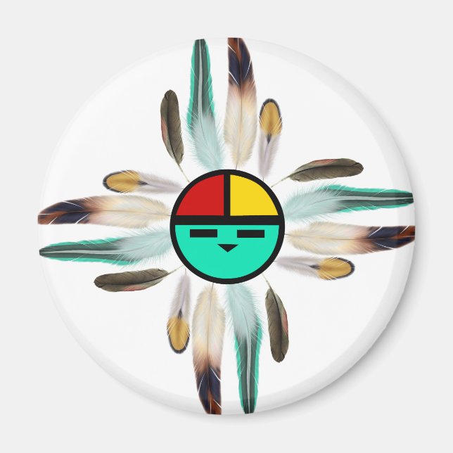 Íman Zia Sun Deus com Penas (Frente)