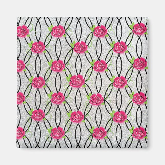 Íman Zig Zag Pattern, flor (Frente)