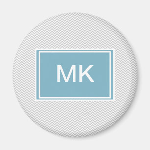 Íman Ziguezague cinzento simples