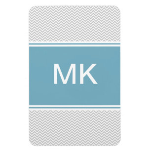 Íman Ziguezague cinzento simples