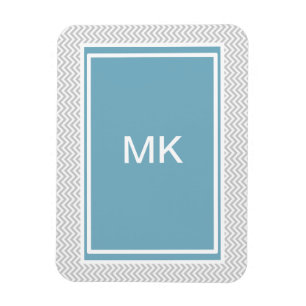 Íman Ziguezague cinzento simples